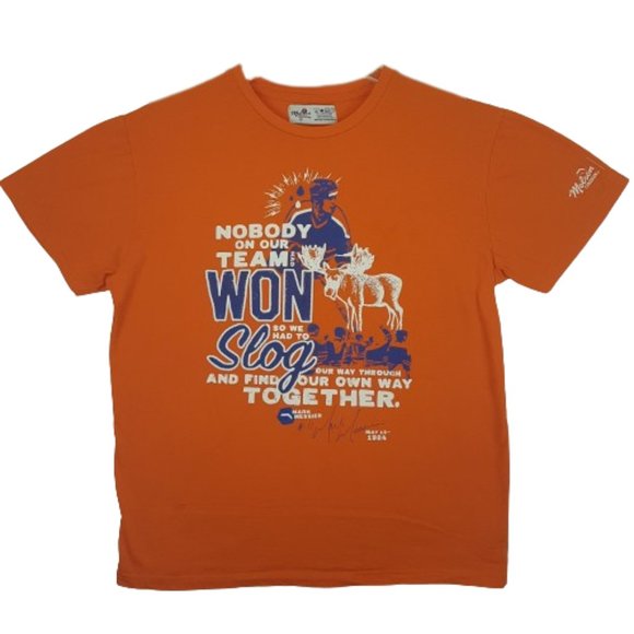 Vintage Molson Canadian Tee Shirt Large US L Edmonton Oilers 1984 Mark Messier - Picture 10 of 10